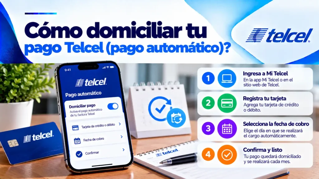 Cómo domiciliar tu pago Telcel (pago automático)
