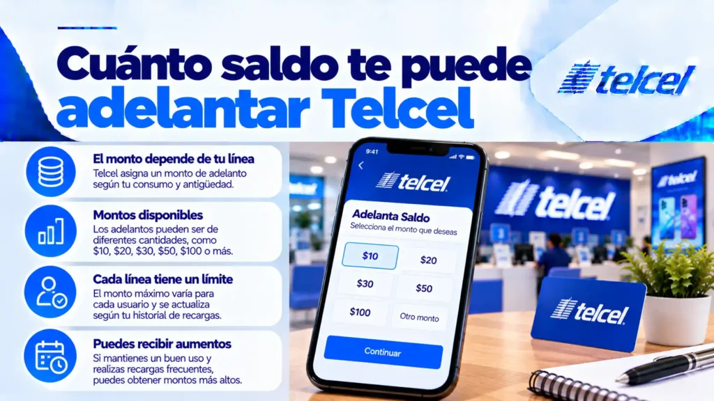 Cuánto saldo te puede adelantar Telcel Cuánto saldo te puede adelantar Telcel