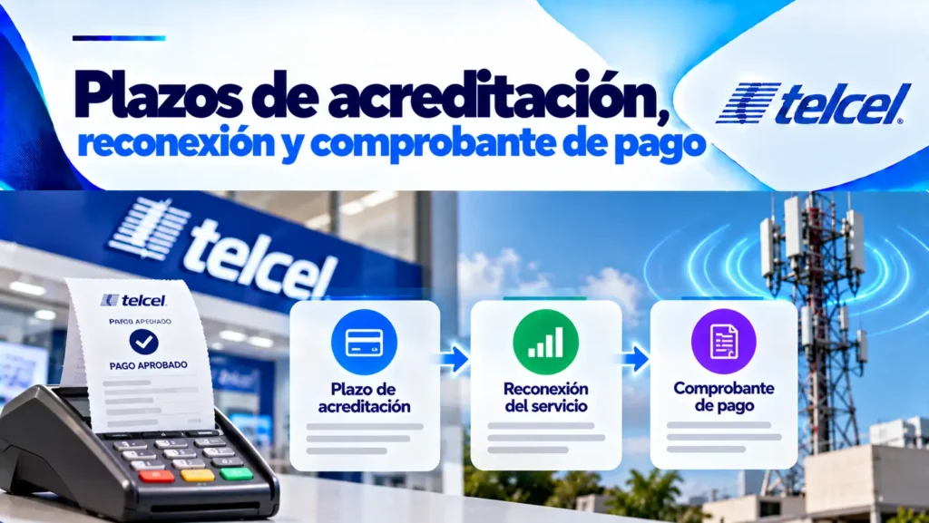 Plazos de acreditación, reconexión y comprobante de pago