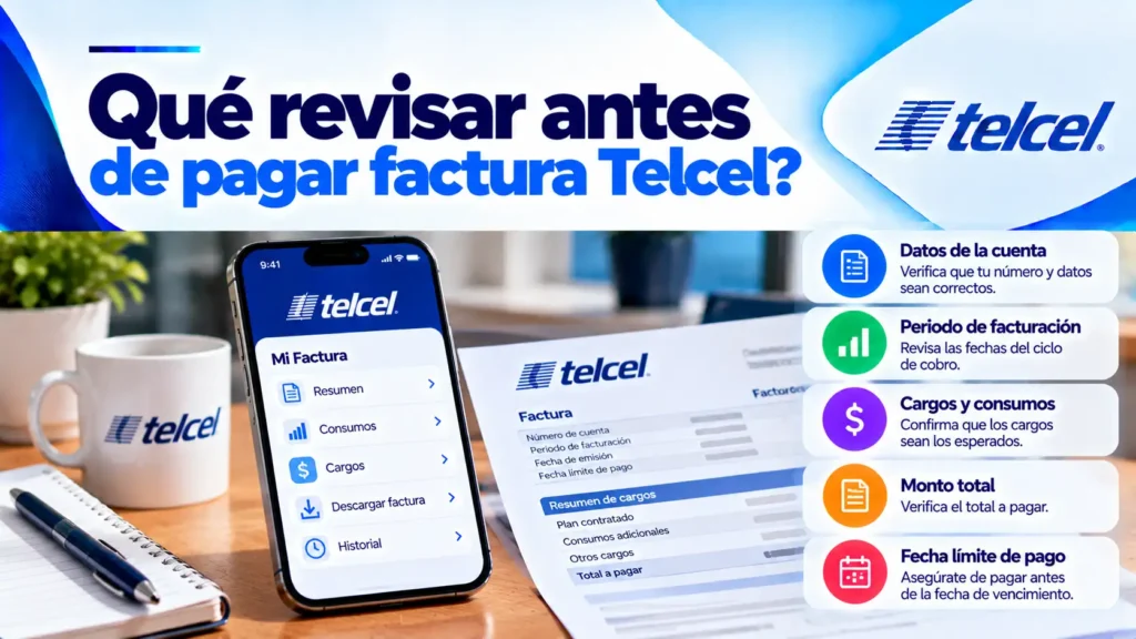 Qué revisar antes de pagar factura Telcel